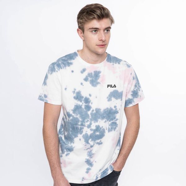 Camisetas Manga Corta Fila Hombre Gris / Rosas - Mono Noose Tie Dye - España 416753JOE